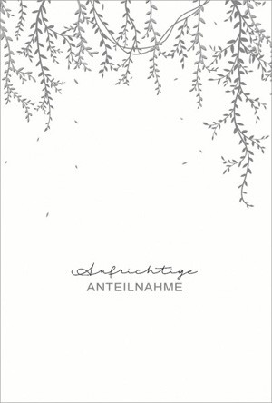 Doppelkarte - Aufrichtige Anteilnahme - Viele Zweige